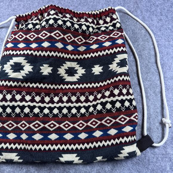 Alpaca Boho Aztec Ecuadorian Tote Bag with Drawstring - Picture 6 of 6